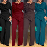 Women's Fashion Spring Straight Leg Long Sleeve Jumpsuit