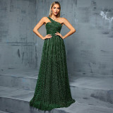 Women One-Shoulder Evening Dress