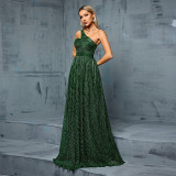Women One-Shoulder Evening Dress