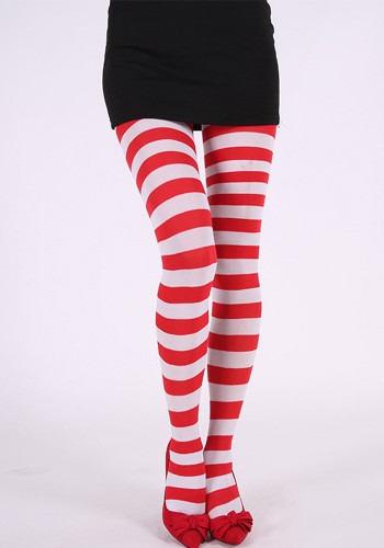 Women's Party Costume Prop Striped Halloween Christmas Tights Sheer Stockings