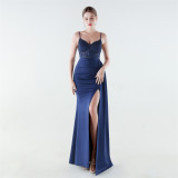 Women Beaded Lace Formal Party Evening Dress