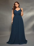 Plus Size Women Sexy Sleeveless Maxi Dress