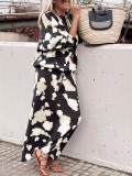 Women's Fashion Plus Size Elegant Spring Autumn Round Neck Long Sleeve Loose Top Skirt Set