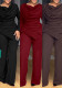 Women's Fashion Spring Straight Leg Long Sleeve Jumpsuit