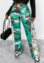 Women's Fashion Street Print Wide Leg Trousers