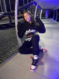 Unisex Trendy Hip Hop Spider Web Casual Sport Hoodies