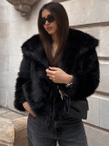 Autumn Winter Women's Faux Fur Short Coat