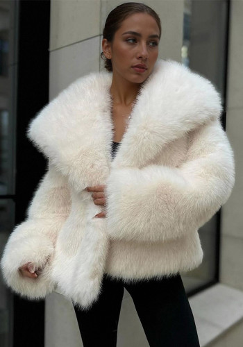 Autumn Winter Women's Faux Fur Short Coat