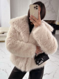 Autumn Winter Women's Faux Fur Short Coat
