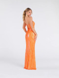 Women's Fashion Sexy Strap Low Back High Slit Sequin Evening Dress