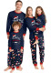 Christmas Family Print Matching Long Sleeve Pajama Homewear Set