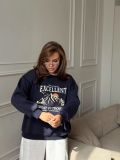 Women Autumn American Printed Round Neck Top