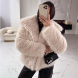 Autumn Winter Women's Faux Fur Short Coat