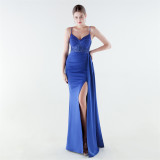 Women Beaded Lace Formal Party Evening Dress