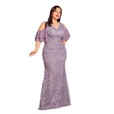 Women Formal Party Sequined Mermaid Evening Dress