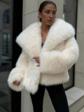 Autumn Winter Women's Faux Fur Short Coat