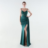 Women Beaded Lace Formal Party Evening Dress