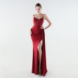Women Beaded Lace Formal Party Evening Dress