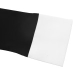 Women Sexy Black and White Color Block Turndown Collar Patchwork Bodysuit