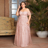 Plus Size Women Sexy Off-Shoulder Evening Dress for Bridesmaids