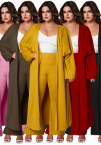 Women's Autumn/Winter Loose Casual Pants Long Coat Fashion Set Women's Autumn/Winter Loose Casual Pants Long Coat Fashion Set