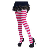 Women's Party Costume Prop Striped Halloween Christmas Tights Sheer Stockings