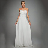 Women's Spring Strap Low Back Sexy Chic Cocktail Evening Gown