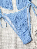 Women's Halter Neck Lace-Up Sexy Two-Piece Bikini Swimsuit