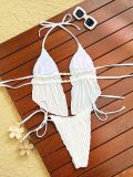 Women's Halter Neck Lace-Up Sexy Two-Piece Bikini Swimsuit