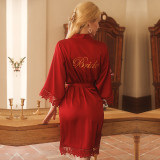 Women Bride/Bridesmaid Lace Wedding Robe