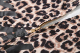 Women Autumn/Winter Hooded Leopard Print Letter Print Long-Sleeve Top and Pants Two-Piece Set