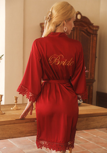 Women Bride/Bridesmaid Lace Wedding Robe