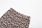 Women Autumn/Winter Hooded Leopard Print Letter Print Long-Sleeve Top and Pants Two-Piece Set