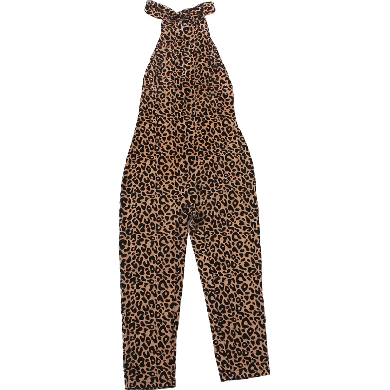 Printed Sleeveless Backless Jumpsuit for Autumn Casual Wear