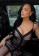 Women Autumn V-Neck Sexy Mesh Patchwork Ruffled Camisole Bodycon Dress