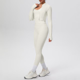 Tight-Fitting Drawstring Halter Neck Tank and Jogger Three-Piece Set