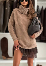 Winter Knitting Sweater and Dress Two-Piece Set