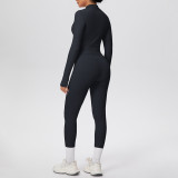 Tight-Fitting Drawstring Halter Neck Tank and Jogger Three-Piece Set