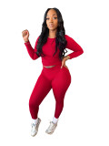 Women Solid Top and Pant Two-Piece Set