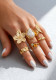 Baroque Imitation Pearl Exaggerated Ring Set