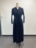 Fringe Chic Belted Coat African Plus Size Robe