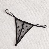 See-Through Lace Camisole and Panty Two-Piece Set