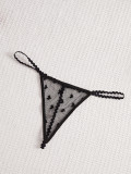 See-Through Lace Camisole and Panty Two-Piece Set