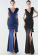 Plus Size Women Floral One-Shoulder Ruffled Mermaid Evening Dress