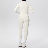Tight-Fitting Drawstring Halter Neck Tank and Jogger Three-Piece Set