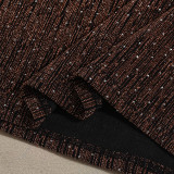 Beaded Fabric Low Back High-Stretch Strap Summer Dress