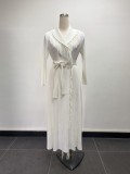 Fringe Chic Belted Coat African Plus Size Robe
