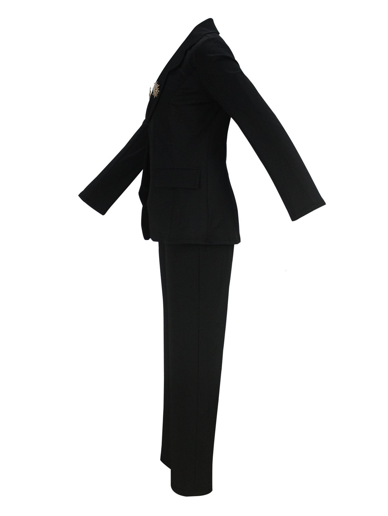 Women Elegant Long-Sleeved Top and Pants Two-Piece Set