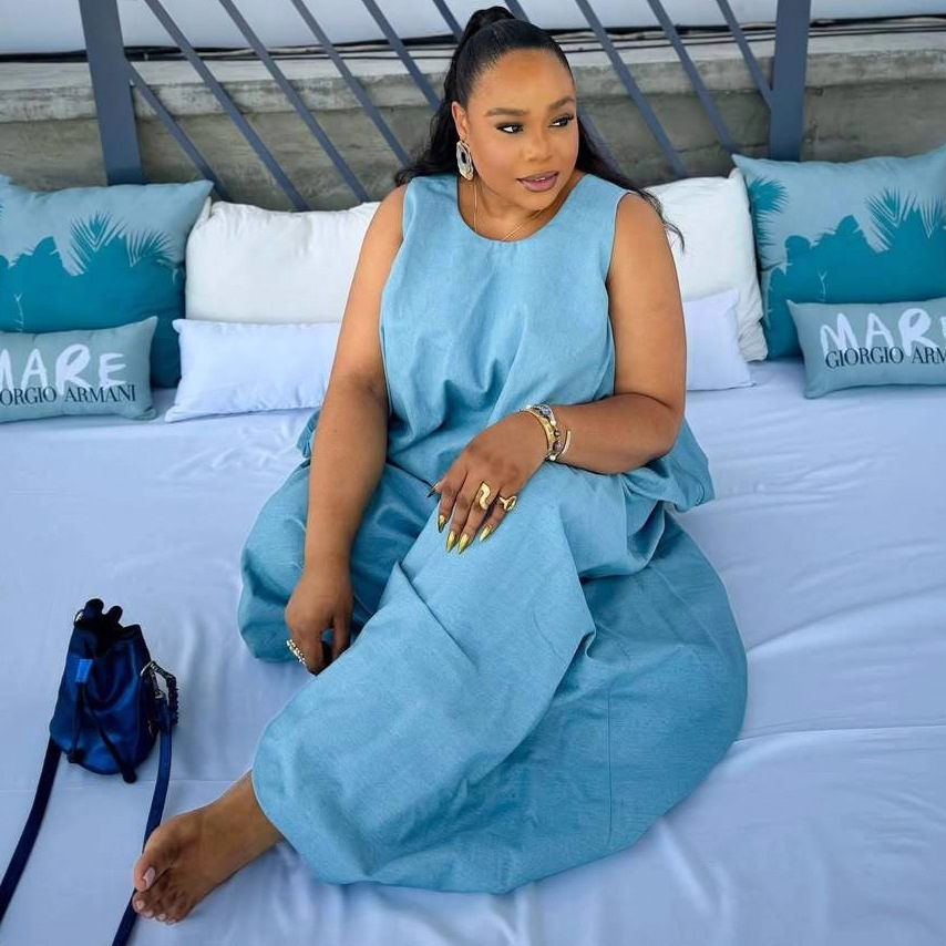 Sleeveless Loose Slim Waist Crop Top and Wide Leg Pants Plus Size Set