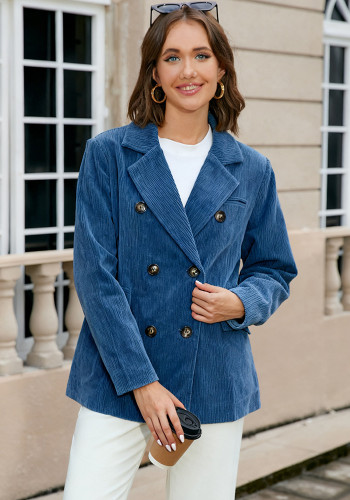 Women Spring/Autumn Casual Corduroy Blazer
